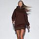 Худи удлиненное Hoodie Long, Свитшоты, Голубое,  Фото №1