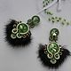 Заказать Сутажные серьги с мехом норки. luxurysoutache. Ярмарка Мастеров. . Серьги классические Фото №3