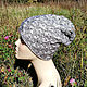 Knitted hat 'Silver', beanie, stocking cap, slouchy hat, Caps, Ozersk,  Фото №1