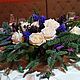 Заказать Новогодняя композиция из живой хвои "Гиацинты" с подсветкой. DARK FLORIST Флористика Декор ЦВЕТЫ. Ярмарка Мастеров. . Новогодние композиции Фото №3
