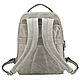 Leather backpack 'Marvin' (gray crazy). Backpacks. Russian leather Guild. My Livemaster. Фото №4