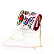Exclusive purse with hand-embroidered beading Dragons, Classic Bag, Moscow,  Фото №1
