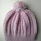Knitted hat with pompom 52-54 cm, Caps, Vilnius,  Фото №1