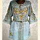 Blouse with embroidery 'Golden roses'. Blouses. Славяночка-вышиваночка (oksanetta). Online shopping on My Livemaster.  Фото №2