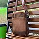 Сумка-мессенджер «Autumn Breeze”. Мужская сумка. VIKING LEATHER CRAFT. Ярмарка Мастеров.  Фото №4