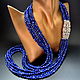 Lapis Lazuli Necklace Multi-row beads BADAHSHAN Authors work. Necklace. NINASilverBox (SilverBox). My Livemaster. Фото №4