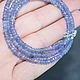 Silver 925pr.Beads natural tanzanite stone with cut, Beads2, Moscow,  Фото №1
