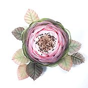 Украшения handmade. Livemaster - original item Morning of the Wild Rose Brooch with handmade flowers made of fabric. Handmade.
