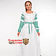 Dress Slavic White dew with green, Dresses, St. Petersburg,  Фото №1