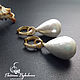 Classic earrings: with white Japanese pearls. Earrings. Kati Jewelery. Online shopping on My Livemaster.  Фото №2