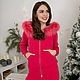 Cashmere suit with natural fur Bright pink, Suits, Moscow,  Фото №1