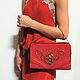 Order Sophie's clutch, Red women's bag, scarlet evening handbag, 82. a-vesta. Livemaster. . Clutches Фото №3