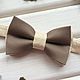 Галстук-бабочка "Цветок кофе". Галстуки. Bowtie by Veolet. Ярмарка Мастеров.  Фото №4
