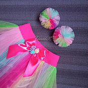 Одежда детская handmade. Livemaster - original item Multi-colored skirt for a 5-6 year old girl. Handmade.