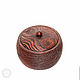 Textured cup-barrel with a lid made of natural pine K41. Jars. ART OF SIBERIA. Online shopping on My Livemaster.  Фото №2