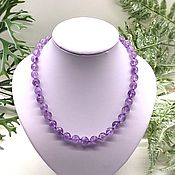 Работы для детей, handmade. Livemaster - original item Lavender Amethyst Natural Beads with Cut. Handmade.