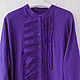 Purple boho blouse with ruffles, Blouses, Tomsk,  Фото №1