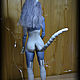 Минерва Кошка серая 32 см авторская шарнирная кукла. Шарнирная кукла. Zlata's fantasy dolls. Ярмарка Мастеров.  Фото №8