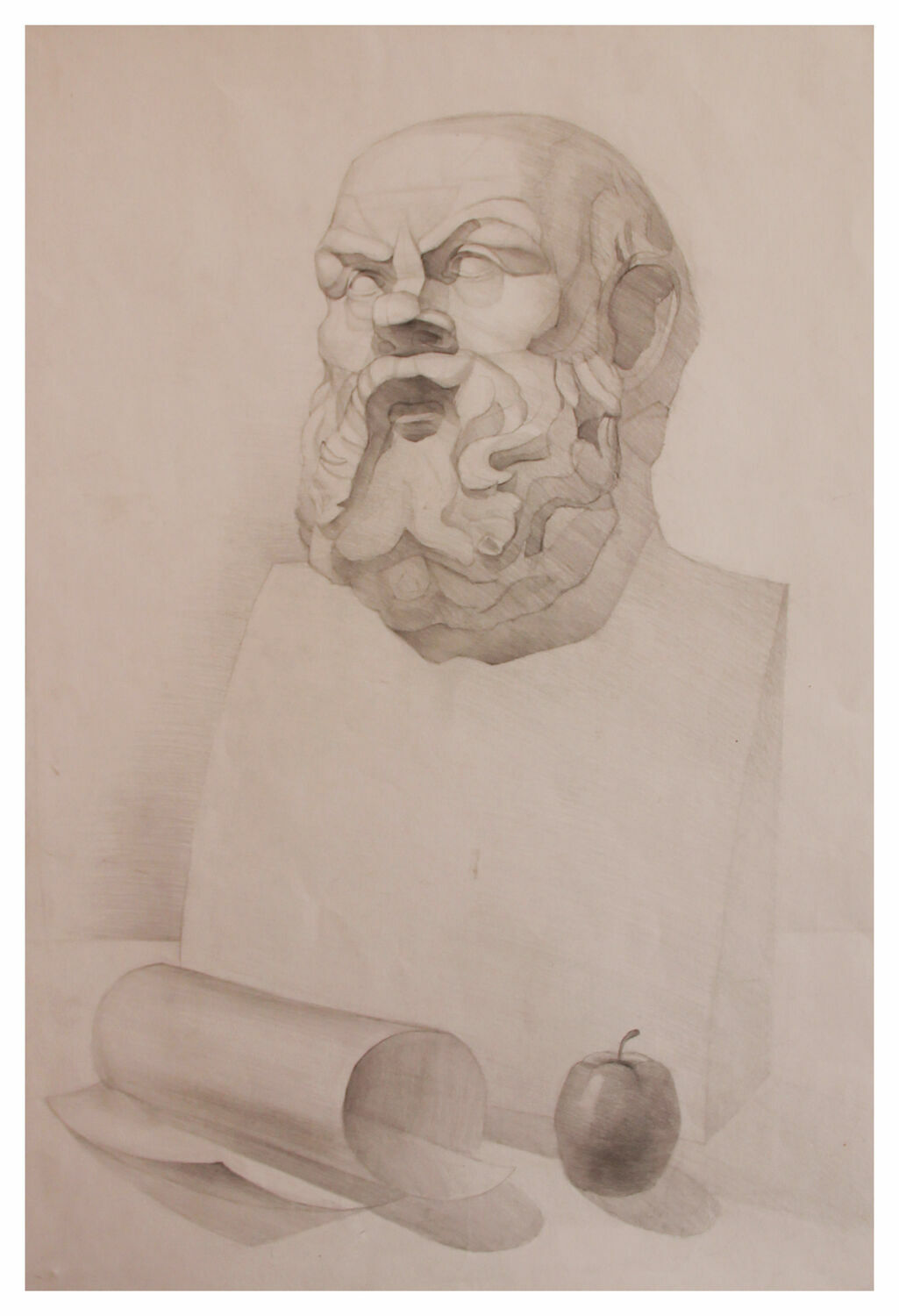 Рисунок гипсовой головы Сократа с античной скульптуры — Blog — Ghenadie Sontu Fine Art