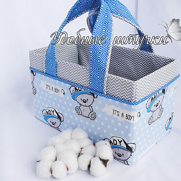 Для дома и интерьера ручной работы. Ярмарка Мастеров - ручная работа Корзина для подгузников "Это мальчик!". Handmade.