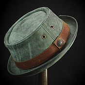 Аксессуары handmade. Livemaster - original item Copy of Copy of Leather pork pie hat PPH-30. Handmade.