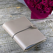 Канцелярские товары handmade. Livemaster - original item A5 glider notebook made of genuine leather. Handmade.