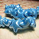Ceramic beads Blue star 19h10 mm, Beads1, Dolgoprudny,  Фото №1