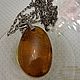 USSR pendant with amber!. Vintage pendants. Antiki777. Online shopping on My Livemaster.  Фото №2