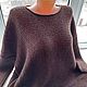 Заказать Пончо: женское вязаное пончо из шерсти шоколадного цвета. AccessoriesWool мягко и комфортно. Ярмарка Мастеров. . Туники Фото №3