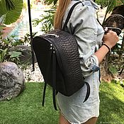 Сумки и аксессуары handmade. Livemaster - original item GEOS Python skin backpack. Handmade.