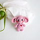 Pink elephant toy knitted miniature. Miniature figurines. Natalie crochet flowers. Online shopping on My Livemaster.  Фото №2