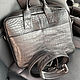 Crocodile leather briefcase Bag. Men\'s bag. exotiqpython. My Livemaster. Фото №4
