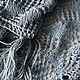 Вязаная шаль "Льдинка" льняная. Шали. СаннИ (sanni-knitting). Ярмарка Мастеров.  Фото №4