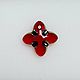 Подвеска Swarovski Cross Aquamarine, red volcano, black, silver 24мм. Серьги классические. TLN North. Ярмарка Мастеров.  Фото №6