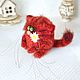 Рыжий кот с ромашкой в подарок на 8 марта. Игрушки. Annahandmade13. Интернет-магазин Ярмарка Мастеров.  Фото №2