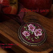 Украшения handmade. Livemaster - original item Embroidered pendant blossom. Handmade.