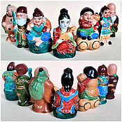 Винтаж handmade. Livemaster - original item Statuettes of 7 gods of happiness Japan 70s. Handmade.