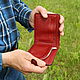 Bifold leather wallet for men 'RHYTHM' (red). Wallets. CRAZY RHYTHM bags (TP handmade). My Livemaster. Фото №6