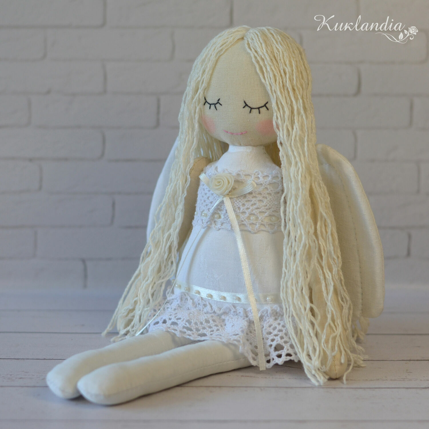 Ангел, интерьерная кукла, агелочек в белом, ангелок, Интерьерная кукла, Самара,  Фото №1