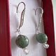 Earrings with seraphinite and rock crystal in 925 silver. Earrings. marusjy. My Livemaster. Фото №5
