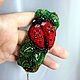 Order Art-bracelet " Strawberry duet". Design hand embroidery. Anastasiya Kozlova. Livemaster. . Bead bracelet Фото №3