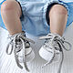 Booties sneakers for girls, gray. 0-3 months. Gift for newborn. babyshop. My Livemaster. Фото №6
