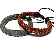 Украшения handmade. Livemaster - original item Bracelet braided: Leather braided bracelet. Handmade.