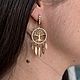 Серьги Дерево Жизни из золота 585 пробы с камушками. Серьги классические. Мастерская Славница-Степанова Алёна (mast-slavnitsa). Ярмарка Мастеров.  Фото №6