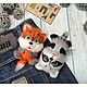 Brooch raccoon. Brooch Fox. brooch. Amigurumi dolls and toys. Всё в мире связано :)). Online shopping on My Livemaster.  Фото №2