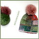 Шапка "AZTECA 81" (шапка , шапка вязаная, шапка). Шапки. Ирина(shvilinka.knit). Ярмарка Мастеров.  Фото №4