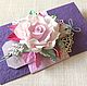 Purple envelope with a rose, Gift Envelopes, Tomsk,  Фото №1