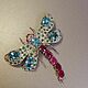 Dragonfly brooch 'Summer' with topaz and rubies. Brooches. SELENA. My Livemaster. Фото №4