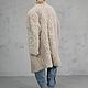 Дубленка двусторонняя с мехом тиградо muted beige. Дубленки. YANA KRAFT BRAND. Ярмарка Мастеров.  Фото №7
