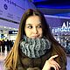 Снуд вязаный два оборота ручная работа. Снуды. ot.nas.brand. Интернет-магазин Ярмарка Мастеров.  Фото №2